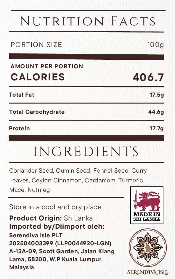 Ceylon Raw Curry Powder — authentic Sri Lankan spice by Serendiva Isle thumbnail 5